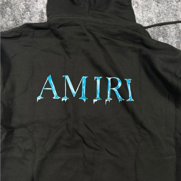 AMIRI ICE Baby Blue Logo Hoodie Mens Large - Picture 6 of 6